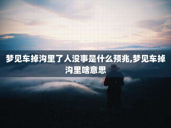 梦见车掉沟里了人没事是什么预兆,梦见车掉沟里啥意思