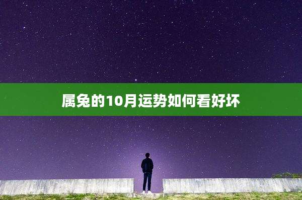 属兔的10月运势如何看好坏