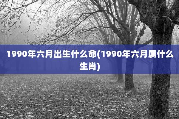 1990年六月出生什么命(1990年六月属什么生肖)