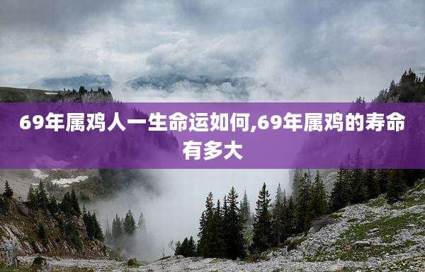 69年属鸡人一生命运如何,69年属鸡的寿命有多大
