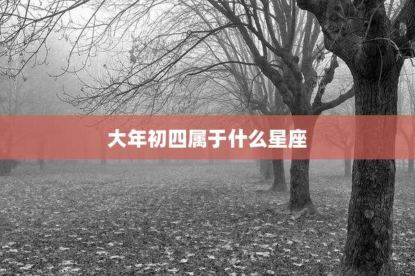大年初四属于什么星座