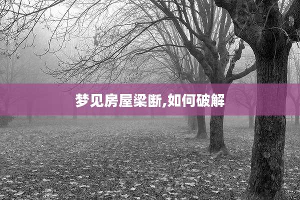 梦见房屋梁断,如何破解