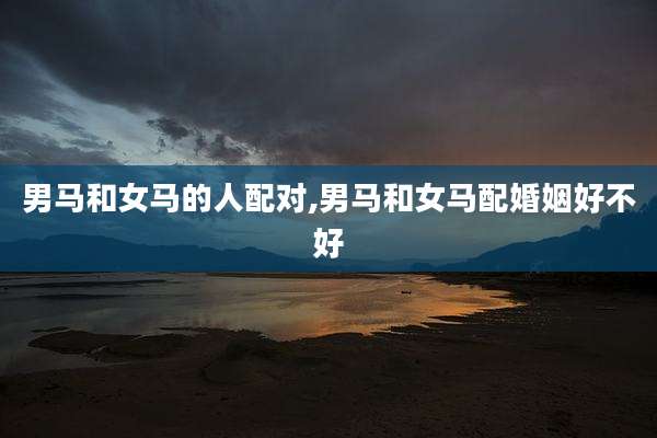 男马和女马的人配对,男马和女马配婚姻好不好