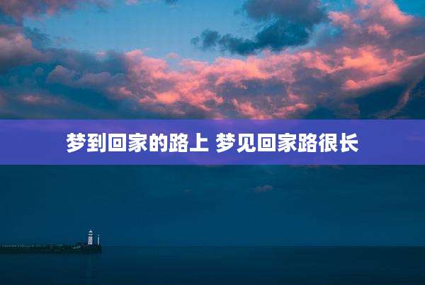 梦到回家的路上 梦见回家路很长