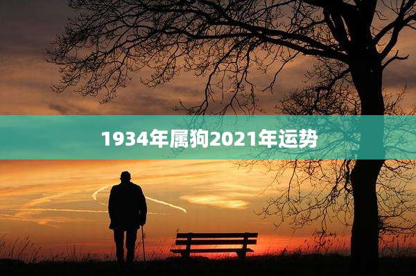 1934年属狗2021年运势