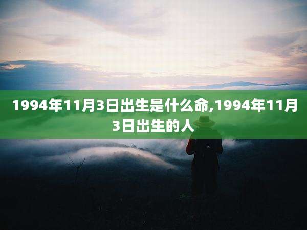1994年11月3日出生是什么命,1994年11月3日出生的人