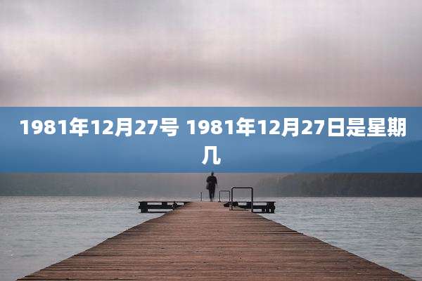 1981年12月27号 1981年12月27日是星期几