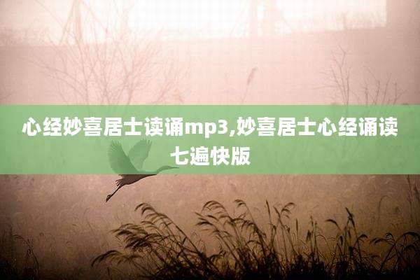 心经妙喜居士读诵mp3,妙喜居士心经诵读七遍快版