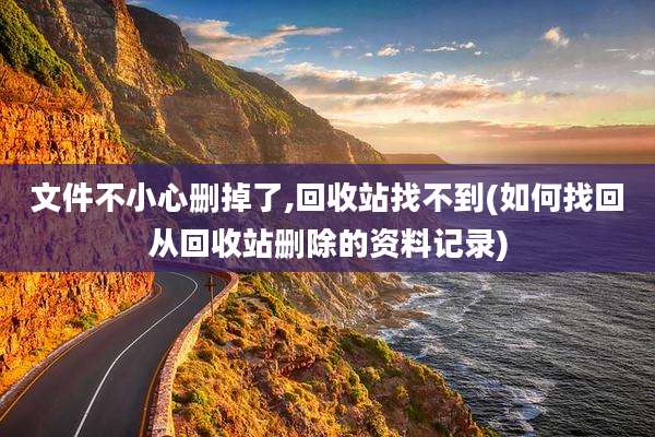 文件不小心删掉了,回收站找不到(如何找回从回收站删除的资料记录)