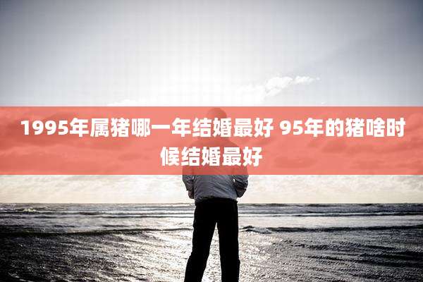 1995年属猪哪一年结婚最好 95年的猪啥时候结婚最好