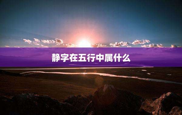 静字在五行中属什么