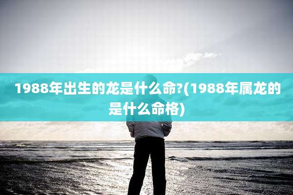 1988年出生的龙是什么命?(1988年属龙的是什么命格)