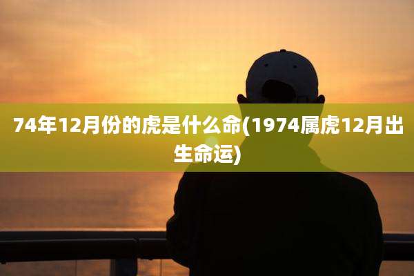 74年12月份的虎是什么命(1974属虎12月出生命运)