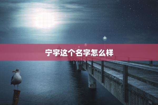 宁宇这个名字怎么样