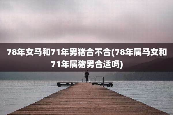 78年女马和71年男猪合不合(78年属马女和71年属猪男合适吗)
