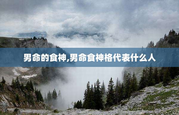 男命的食神,男命食神格代表什么人