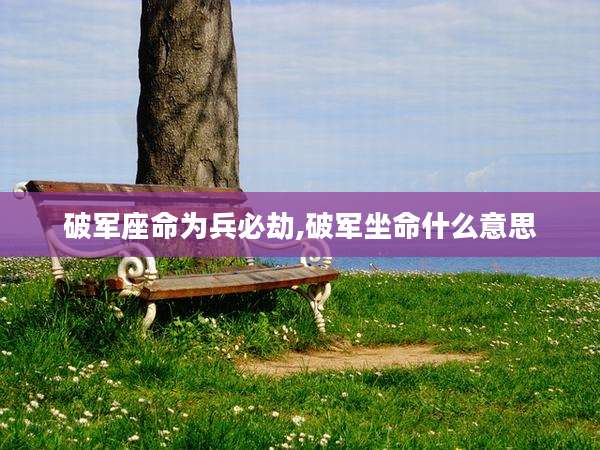 破军座命为兵必劫,破军坐命什么意思