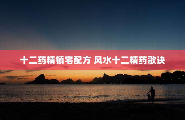 十二药精镇宅配方 风水十二精药歌诀