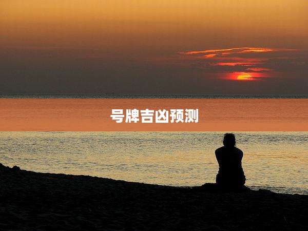 号牌吉凶预测