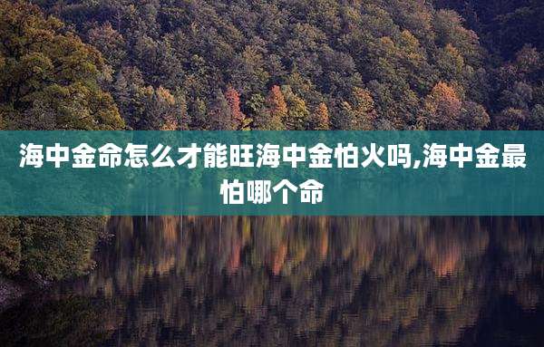 海中金命怎么才能旺海中金怕火吗,海中金最怕哪个命