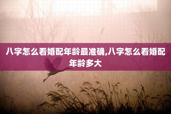 八字怎么看婚配年龄最准确,八字怎么看婚配年龄多大
