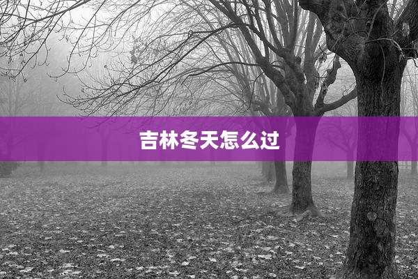 吉林冬天怎么过