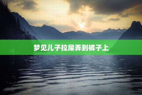 梦见儿子拉屎弄到裤子上