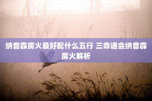 纳音霹雳火最好配什么五行 三命通会纳音霹雳火解析