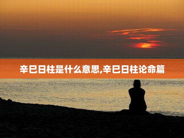 辛巳日柱是什么意思,辛巳日柱论命篇