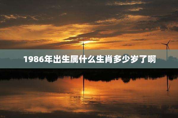 1986年出生属什么生肖多少岁了啊