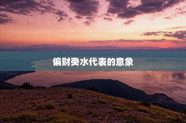 偏财癸水代表的意象