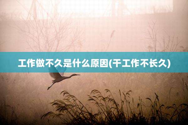 工作做不久是什么原因(干工作不长久)