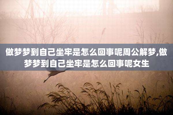 做梦梦到自己坐牢是怎么回事呢周公解梦,做梦梦到自己坐牢是怎么回事呢女生
