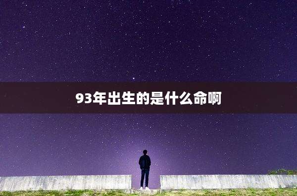 93年出生的是什么命啊