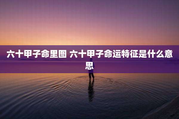 六十甲子命里图 六十甲子命运特征是什么意思