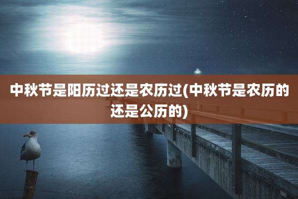 中秋节是阳历过还是农历过(中秋节是农历的还是公历的)