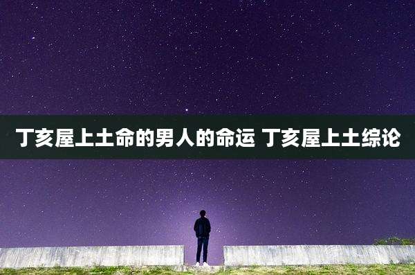 丁亥屋上土命的男人的命运 丁亥屋上土综论