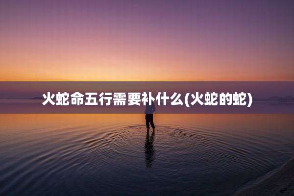 火蛇命五行需要补什么(火蛇的蛇)