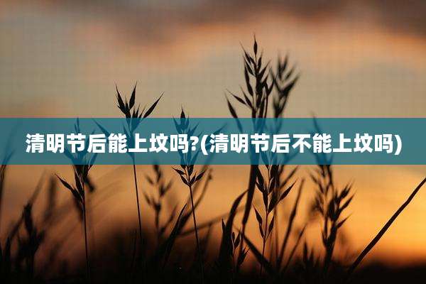 清明节后能上坟吗?(清明节后不能上坟吗)