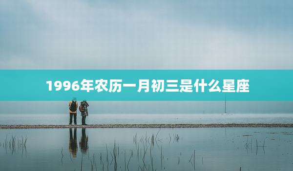 1996年农历一月初三是什么星座