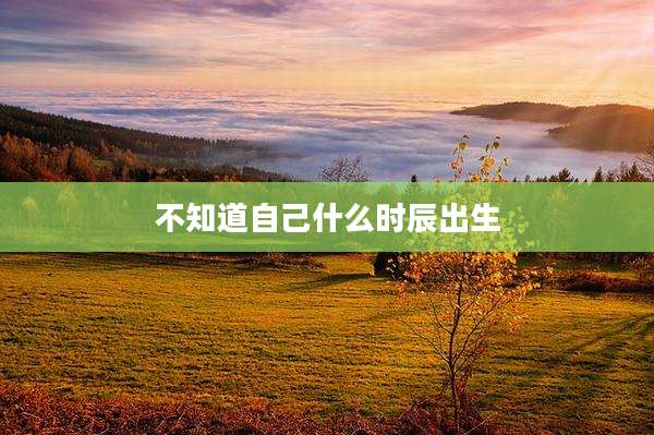 不知道自己什么时辰出生