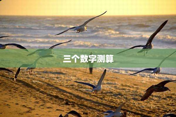 三个数字测算