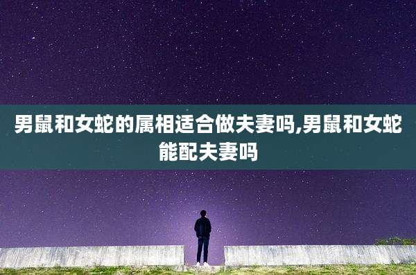 男鼠和女蛇的属相适合做夫妻吗,男鼠和女蛇能配夫妻吗