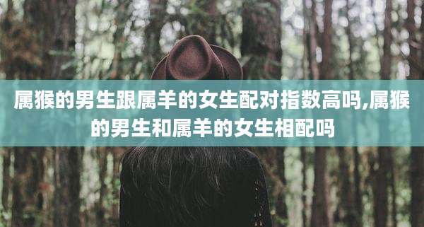 属猴的男生跟属羊的女生配对指数高吗,属猴的男生和属羊的女生相配吗