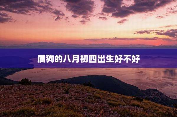 属狗的八月初四出生好不好