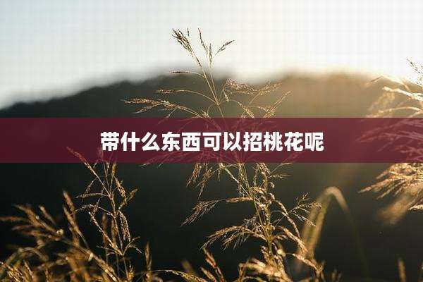 带什么东西可以招桃花呢