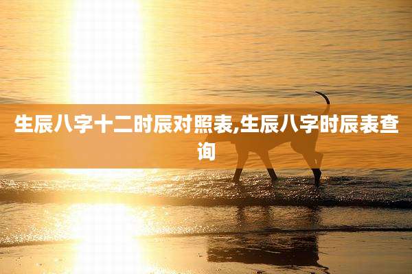 生辰八字十二时辰对照表,生辰八字时辰表查询