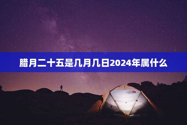 腊月二十五是几月几日2024年属什么