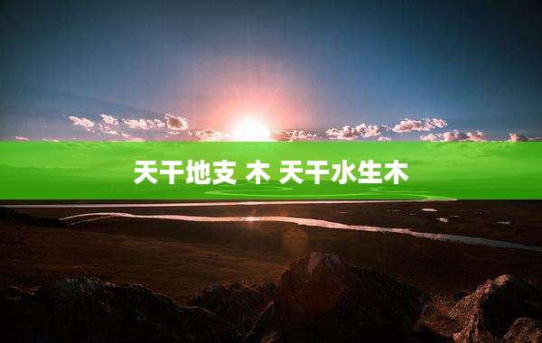 天干地支 木 天干水生木