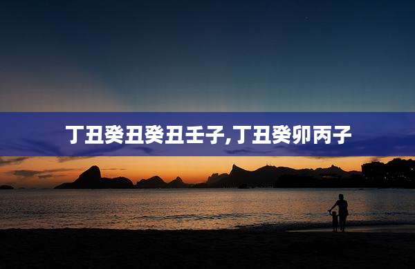 丁丑癸丑癸丑壬子,丁丑癸卯丙子